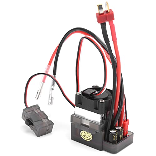 VGEBY RC Brushed ESC, High Voltage Version 320A Two‑Way Brush ESC with Brake Cooling Fan for Vehicle Ship Model Brushed Esc 12V Brushed Esc 3S-6S Brushed Esc 1/8