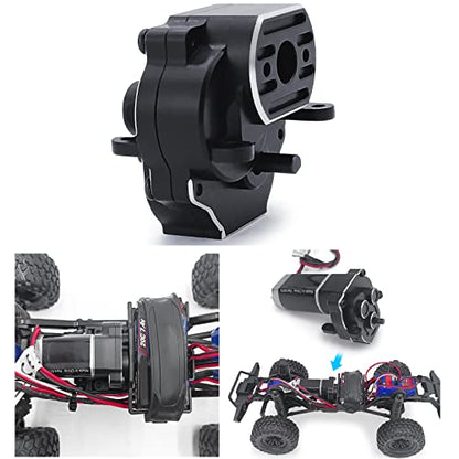 SWX Metal Complete Transmission with High Range Gears,16.6:1 Reduction Ratio Gearbox for 1:18 TRX4M RC Truck Upgrade (High Range Gear) - size: High Range Gear