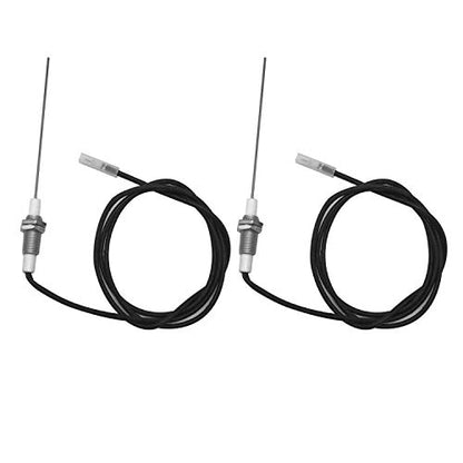 MENSI Gas Grill Stove Ignition Electrode Spark Plug 36" with High Temperature Resistance Leads DIY Igniter Sparker Pack of 2 - size: 36" Flat terminal