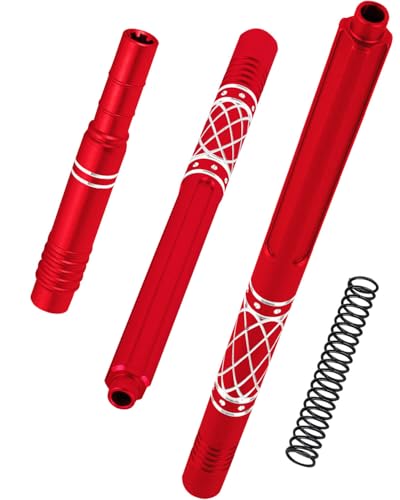 Upgrades Part Aluminum Center Slider Driveshafts Center Drive Shaft for 1/10 Kraton&Outcast 4X4 4S V2 BLX,Axles CVD Hops Up(Red) - color: Red(for 1/10)
