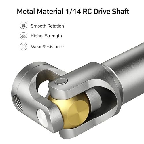 62-82mm Metal CVD Drive Shaft 1Pcs Fit 1/14 Tamiya RC Tractor Crawler Trailer Upgrade - style: 62-82mm