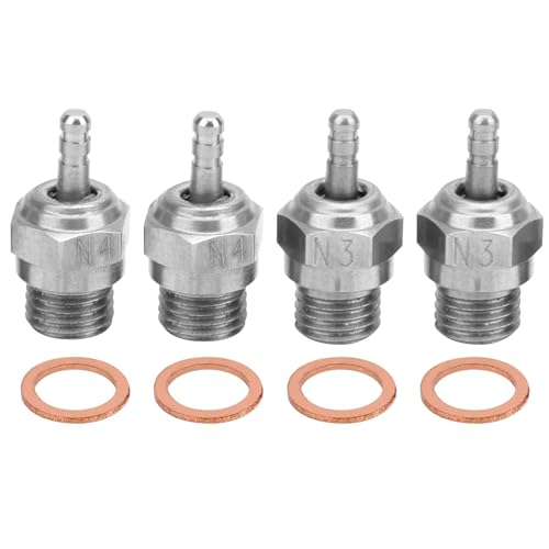 ZJchao Glow Plug, N3 N4 Fire Spark Plugs Rc Car Accessory Part Hot Glow Plug Spark Plugs Glow Plugs Rc Glow Plug Igniter Fit for HSP Engine
