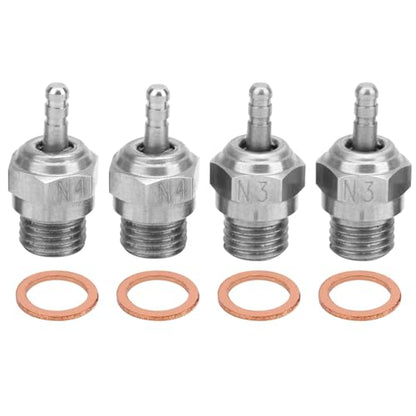 ZJchao Glow Plug, N3 N4 Fire Spark Plugs Rc Car Accessory Part Hot Glow Plug Spark Plugs Glow Plugs Rc Glow Plug Igniter Fit for HSP Engine