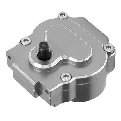 24:1 Complete Transmission Gearbox, CNC Aluminum Alloy RC Crawler Gearbox, Metal Gear Set with 24:1 Reduction Ratio for Ascent - 18 1/18 RC Car Upgrade Part (Grey) - color: Grey