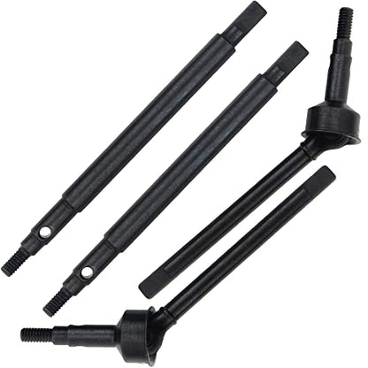 ShareGoo Steel Front Rear Axle Drive Shaft Axle Dogbone CVD Compatible with Traxxas 1/18 TRX4M RC Crawler Car Upgrade Parts (Black) - color: Black