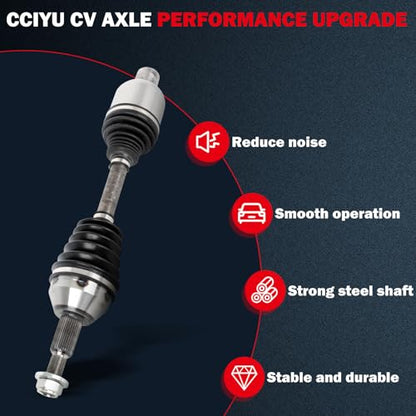 CCIYU Front Right CV Axle Drive Shafts for Chrysler Town & Country | CV Axle Shaft Assembly for Dodge Grand Caravan 2008-2020 & for Volkswagen Rout- 2009-2011 & for Ram C/V 2012-2015 60-3639 - size: 17-5799