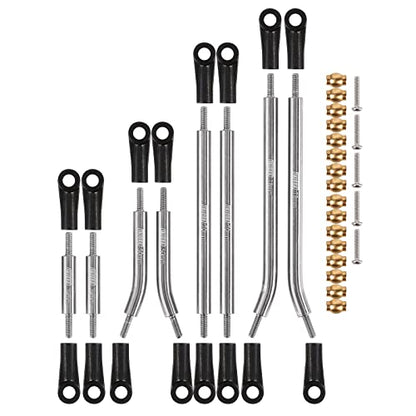INJORA Steel High Clearance 4 Link for SCX24 Gladiator Power Wagon (Silver) - color: Silver