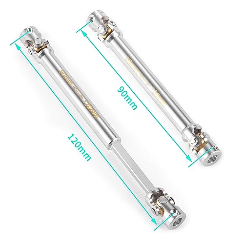 RC-Hub 1Pcs RC Driveshafts Metal Drive Shaft 45-50/47-57/55-67/60-80mm for 1:14 Tamiya Trailer Tractor Truck RC Crawler Car (90mm-120mm) - size: 90mm-120mm