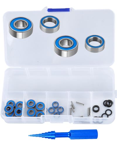RC Bearings Kit Upgrades Part for 1/10 Slash 2WD VXL/Stampede 2WD VXL/Rustler 2WD VXL/Bandit 2WD VXL,Rubber Sealed Precision Ball Bearings,Navy Blue - color: Navy Blue - 1 Set