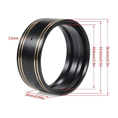 1.9 Inch Brass Internal Beadlock Ring Clamp Ring 104g/pc Heavy Wheel Counterweight Fits 1.9" Wheel Rim for 1/10 TRX4 TRX6 Axial SCX10 Pro 90046 Capra Redcat GEN7 GEN8 VS4-10 RC Crawler Car (Black)
