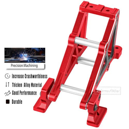 RC Rear Wing Mount w/Washer Upgrades Part for 1/10 Jato 4X4 Brushless,Jato 4X4 VXL,Alloy Aluminium Wing Mount w/ Carbon Fibre Washer,Replace #9046 #9617,Red - color: Red(1set)