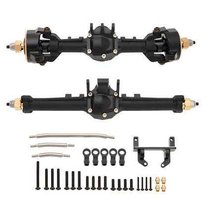 MEUS RACING Nylon TRX4M Axles with Isokinetic 3-Section CVD for Traxxas TRX4M Bronco/Defender/High Trail K10/ F150 1/18 RC Crawler Upgrade, +5mm Widened and 52° Max. Steering Angle
