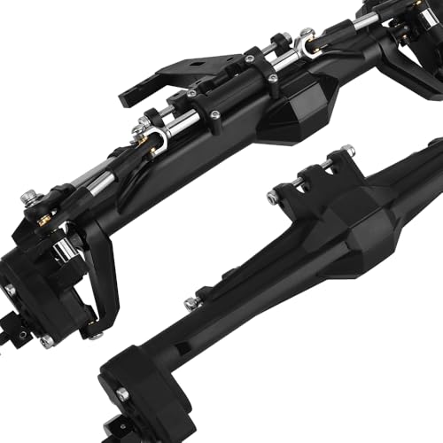 Nylon Front & Rear Portal Axle with Scale Hydraulic Ram for 1/10 RC Crawler Vanquish H10 Optic Capra UTB10 Upgrade