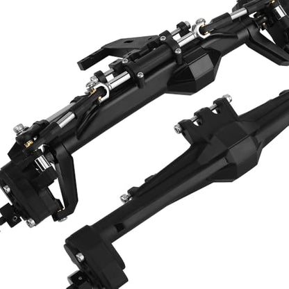 Nylon Front & Rear Portal Axle with Scale Hydraulic Ram for 1/10 RC Crawler Vanquish H10 Optic Capra UTB10 Upgrade