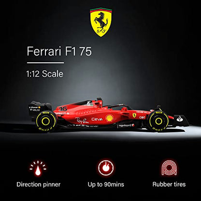 Voltz Toys Authentic Licensed 1:12 Ferrari F1 75 Remote Control Car - F1 Collection RC car Series for Kids and Adults - 2.4GHz RC Car for Gift (1:12 Ferrari F1 75) - color: 1:12 Ferrari F1 75