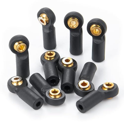 10PCS Plastic Tied Rod Ends Link Ball Joint Head Kit Replacement | For Axial 1/24 SCX24, RC Crawler Car, Upgrade Parts