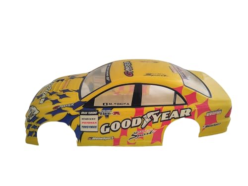 1/10 Scale RC Painted Precut Drift Racing Touring Onroad Car Body Shell Width 195mm with Wing Mirror Accessories (Crown) - style: Crown