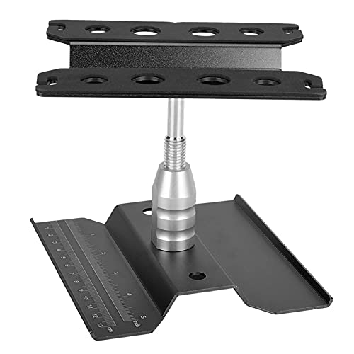Car Repair Station, Rotation Assembly Platform Work Stand with Strong Professionalism and Adjustable Height for 1/8 1/10 RC Model Car(Black)