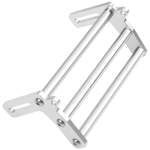 ShareGoo Aluminum Front Bumper Compatible with 1/10 RC Car Crawler Chassis Gspeed LCG TRX4 SCX10 Dodge Power Wagon Cliffhanger Body Shell (Silver) - color: Silver