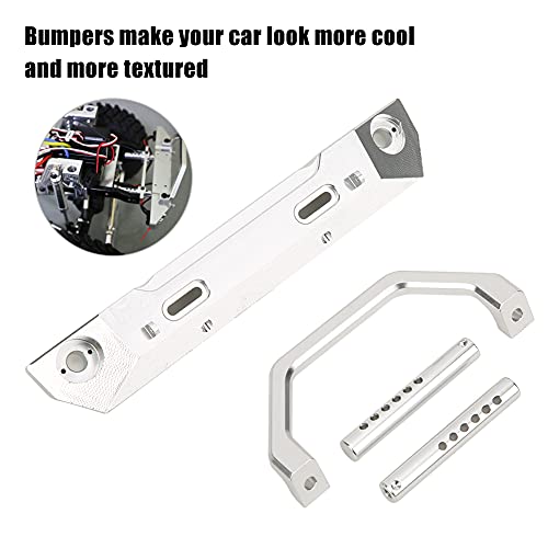 RC Aluminum Alloy Front Bumper for RGT 1/10 Truck, Front Anti - Collision Bar, Lightweight Durable Upgrade Part, Compatible with EX86100 Off - Road Rock Cruiser (Silver R86025S) - color: Silver R86025s