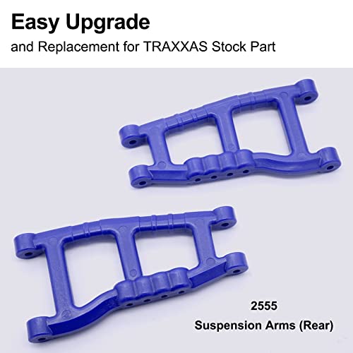 OGRC Plastic Front & Rear Suspension A-Arms for 1/10 Traxxas Slash 2WD | Suspension Arms for Traxxas Slash 2WD Nitro Slash/Rustler #2555 3631, Blue - color: Blue