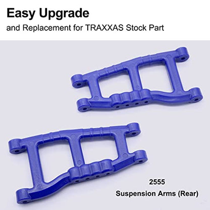 OGRC Plastic Front & Rear Suspension A-Arms for 1/10 Traxxas Slash 2WD | Suspension Arms for Traxxas Slash 2WD Nitro Slash/Rustler #2555 3631, Blue - color: Blue