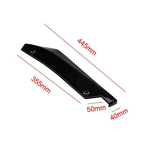 Universal Car Front Bumper Lip Spoiler Body Kits + 29" Side Skirt Extension Rocker Panel Body Kit + Auto Rear Bumper Lip Diffuser (69''-73'' Black&Red) - color: 69"-73" Black & Red