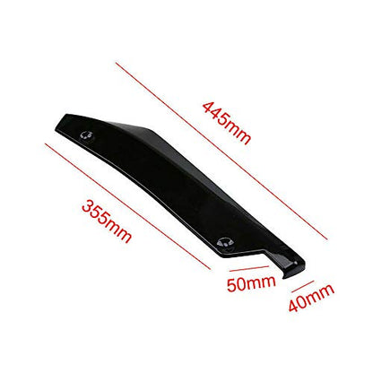 Universal Car Front Bumper Lip Spoiler Body Kits + 29" Side Skirt Extension Rocker Panel Body Kit + Auto Rear Bumper Lip Diffuser (69''-73'' Black&Red) - color: 69"-73" Black & Red
