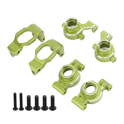 RC Rear Axle Hub Set, Durable Aluminum Alloy Minimizes Backlash and Friction, Steering Cup for 1/10 Scale RC Cars, for RC Enthusiasts Racers Off-Road Racing and Hobbyist Builds - color: Green
