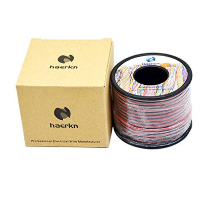 Haerkn 20 awg Silicone Electrical Wire Cable 2 Cores 100ft Spool | 20 Gauge Soft and Flexible Hook Up Oxygen Free Stranded Tinned Copper Wire - style: 20awg-100FT
