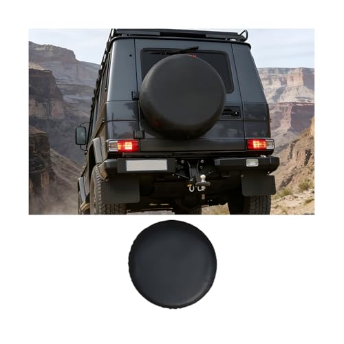 Car Spare Tire Cover, 15 Inch Leather Waterproof Dust-Proof Vehicle Spare Wheel Protector, Automotive Tough Tire Protection Cover, Universal for SUV Automobile Truck - size: 15"
