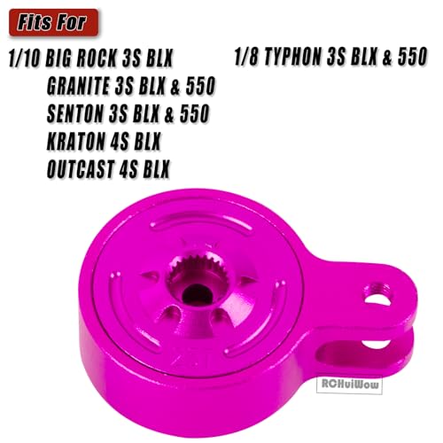 RC Servo Saver Set 25T Upgrades Part for 1/10 Big Rock 3S BLX,Granite/Senton 3S BLX & Mega 550,Kraton/Outcast 4S BLX,1/8 Typhon 3S BLX& Mega 550,Alloy Fixed Link Steering Servo Saver,Pink - color: Pink-1 Set