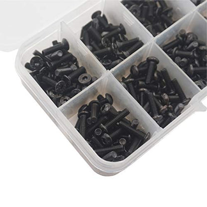 Vgoohobby 340PCS Universal M3 Screw Box Repair Accessories M3 Flat Round Head Screws M3 & M4 Flat Washer Compatible with Redcat HPI HSP Traxxas Tamiya SCX10 RC4WD 1/10 RC Car Truck