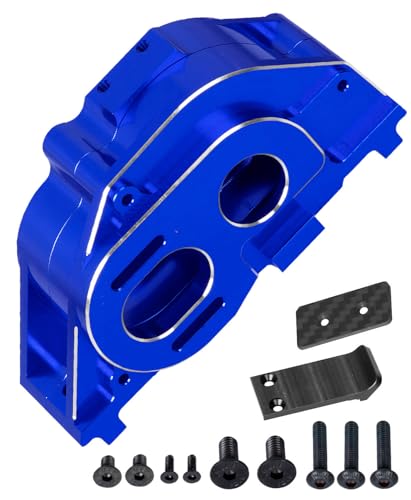 Center Gearbox Transmission Case Upgrades Part for 1/8 Mojave 4X4 4S BLX,Aluminum Gearbox Differential Housings Hops Up,Navy Blue - color: Blue