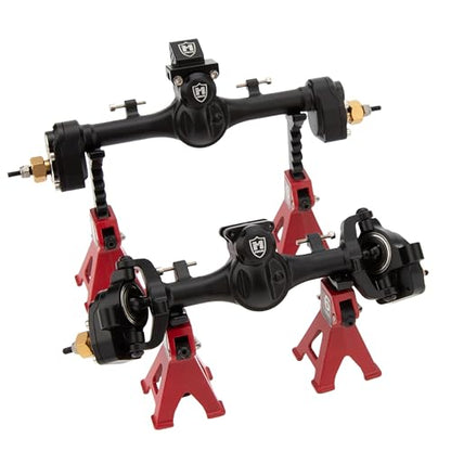 MEUS Racing +6.2mm SCX24 Portal Axles for Axial 1/24 SCX24 RC Crawler (Black) - color: Black