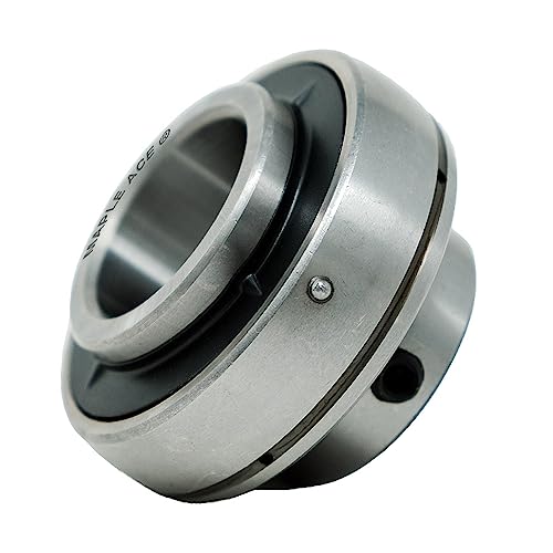 MAPLE ACE UC206-20 Go-Kart Racing Axle Bearing 1-1/4" Bore, Spherical OD with Set Screws and Lubrication Hole (Qty 2)