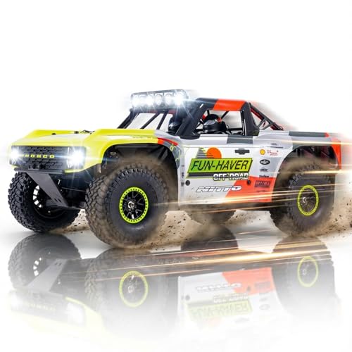 FMS 1/7 Ford Bronco RTR EB Fast RC Truck – Licensed by Ford & RTR Vehicles, 80km/h Short Course Truck, 4WD Brushless RC Car, CNC Metal Parts, Off-Road Rock Crawler 4x4 for Adults (2024 paint scheme) - style: Racing Livery B