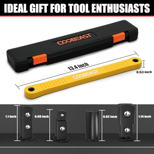 3/8" Offset Extension Wrench Impact Ready Socket Extender Tool (Yellow) | Versatile 1/4",3/8", 1/2" Square Drive Adapters,Universal Extensions Wrench,,0° Swing Extender,for Small Place - color: Yellow