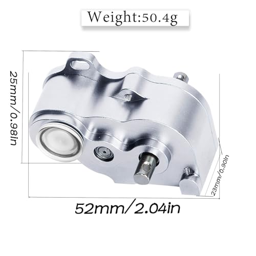 LCG Middle Transmission Gearbox Upgrades Part for 1/10 RC Crawler car SCX10 SCX10 ii 90047 Wraith,Aluminum Center Transmission Gearbox Hops up,Silver - color: Silver(parts)