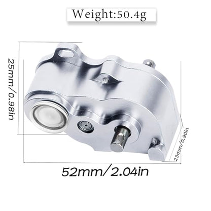 LCG Middle Transmission Gearbox Upgrades Part for 1/10 RC Crawler car SCX10 SCX10 ii 90047 Wraith,Aluminum Center Transmission Gearbox Hops up,Silver - color: Silver(parts)