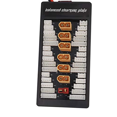 Parallel Balanced Charging Plate XT60 2S-6S Lipo Battery Parallel Charge Board with T Plugs Connector Compatible with IMAX B6/B8 UN A6 Charger (XT60)