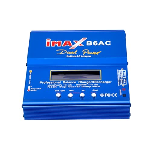 Sale B6AC Lipo Battery Charger Balance Charger Discharger RC Battery Charger with Dual AC/DC Power Supply for RC Car Plane Boat
