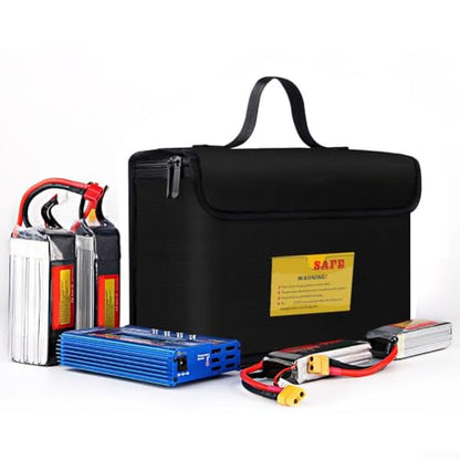 Secure lithium battery charging bag with flame retardant features for safe storage and transport of lithium polymer For remote control batteries (260 * 130 * 150MM)