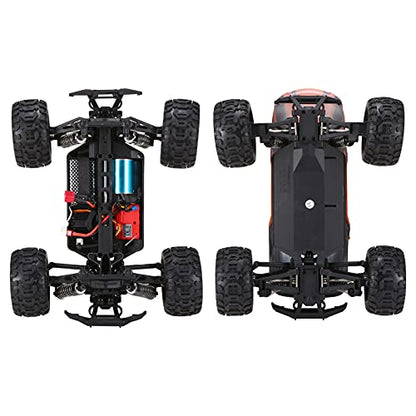 GoolRC 16889A Pro RC Cars, 1:16 Scale Remote Control Car, 4WD 45KM/H High Speed Brushless Motor RC Truck, 2.4GHz All Terrains Off-Road Electric Toy Vehicle for Adults - size: 1 Battery
