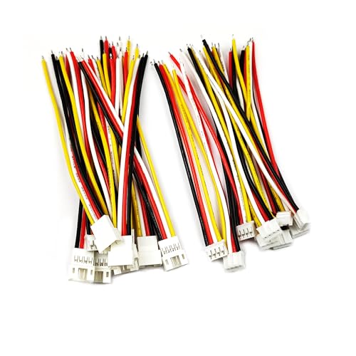 10 Pairs Mini Micro JST PH2.0mm 4Pin Male and Female Connector Plug with 10cm 22 AWG Soft Silicone Cable Wire for LED Light Strip