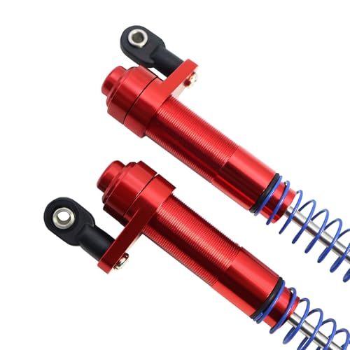 1/10 Metal Adjustable Shock Absorbers Oil Damper 80-100mm for RC Crawler Car Axial SCX10 90046 Capra TRX4 Redcat Gen8 Upgrade (Red 2Pcs) - color: Red 2Pcs