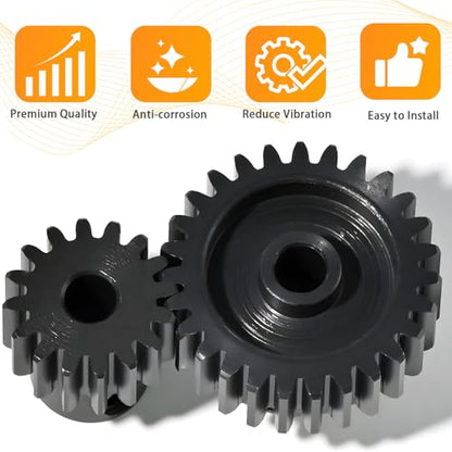 3PCS 0.6M Hardened Steel Pinion Gear Set with 3.175mm Shaft, 0.6 Metric Pitch 26T 27T 28T Pinion Gears for 540 550 Brushed Brushless Motor, Compatible with 1/10 Tamiya Redcat HSP HPI RC Car - size: 26 27 28T