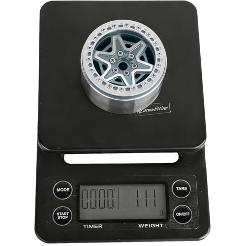 2.2" RC Beadlock Wheels, Aluminum Alloy Rims Compatible with 1/10 SCX10 Capra TRX4 Gen8 Everest Gen7 Pro AMG 6x6 Off-Road Truck,RCarmubWow 2.2 Beadlock Wheel for 1/10 Rock Crawler,Titanium - color: Titanium(4pcs)