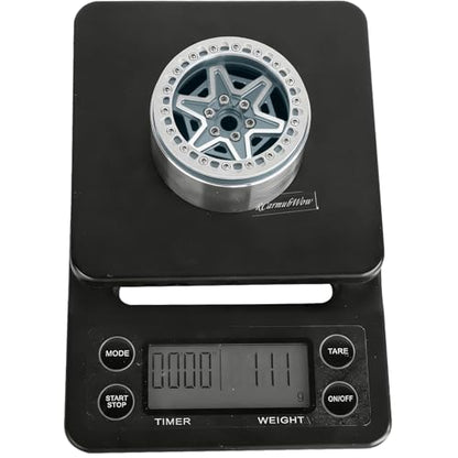 2.2" RC Beadlock Wheels, Aluminum Alloy Rims Compatible with 1/10 SCX10 Capra TRX4 Gen8 Everest Gen7 Pro AMG 6x6 Off-Road Truck,RCarmubWow 2.2 Beadlock Wheel for 1/10 Rock Crawler,Titanium - color: Titanium(4pcs)