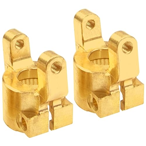 Heavy Duty Brass C Hub Carrier Caster Block C Base Weights Upgrades Part Compatible with Axial SCX10 II 90046 90047 1/10 RC Crawler Car